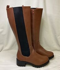 BONPRIX Bodyflirt Block Heel Knee High Boots with side zip Brown  SELECT SIZE