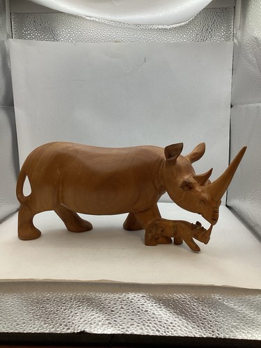 Wooden rhino adult - rhino,