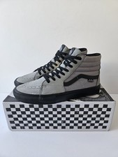 Men's Vans Skate Sk8 Hi Shoes Nubuck Washed Blue/Black Trainers UK Size 10.5