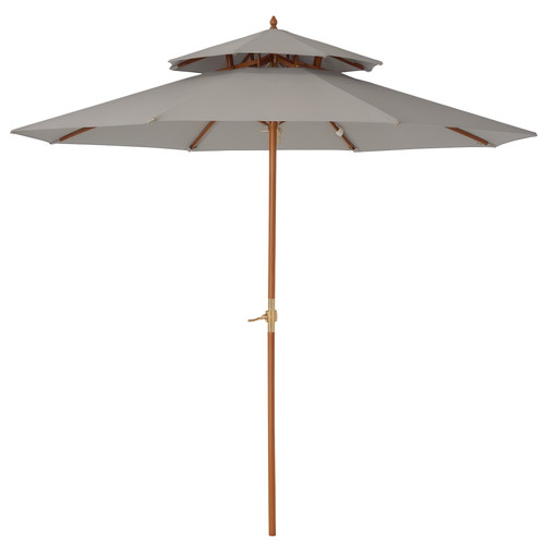 Outsunny wood patio parasol - patio,