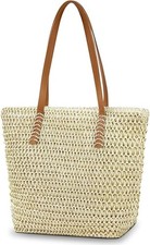 Womens Straw Shoulder Bag