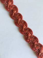 Russet 16mm Scroll Braid Trim Gimp Upholstery Chair Costume Remenant 2.2m + 0.8m