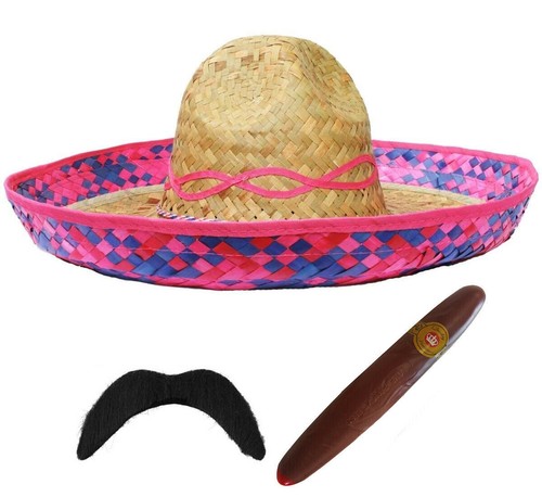 Pink mexican sombrero - pink,