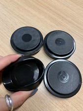 4 x black rubber castor cups carpet floor chair sofa furniture protectors caster