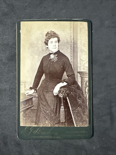 Cdv lady unusual gown sash - lady,