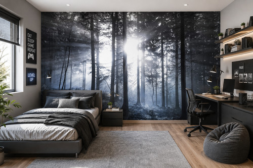 Forest wallpaper mural for - forest,