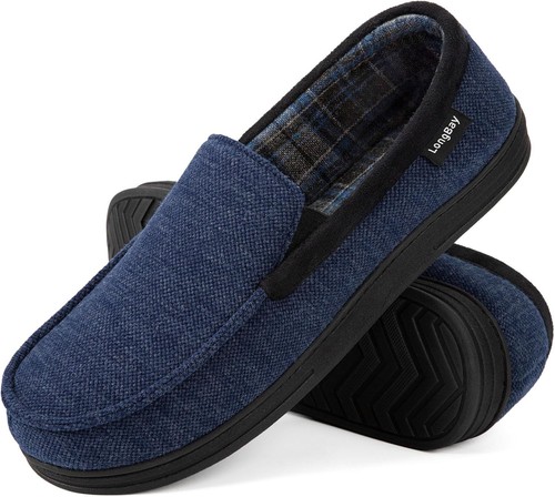 Men moccasin slippers memory - slippers,