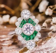 Vintage Art Deco Emerald Lab