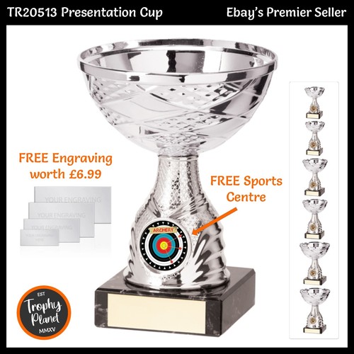 Archery cup trophy silver - cup,
