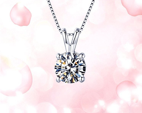 Carat moissanite necklace in - carat,