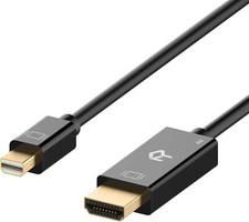 Rankie Mini DisplayPort (Mini DP) to HDMI Cable, 1.8 m, Black