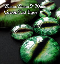 Taxidermy Glass Dragon, Cat, Monster, Craft Eyes, Green 20mm 25mm 30mm