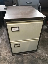 TRIUMPH FILING CABINET FILES VINTAGE 2 DRAWER STORAGE WORKSHOP OFFICE BROWN