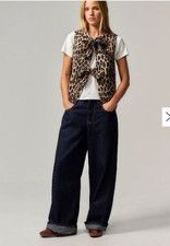 BNWOT DAMSON MADDER TILLY LEOPARD QUILTED TIE BODYWARMER GILET UK 10