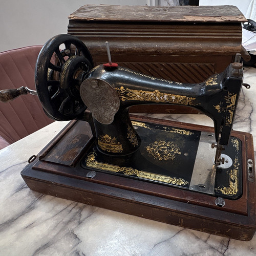 Singer antique mechanical - antique, hand