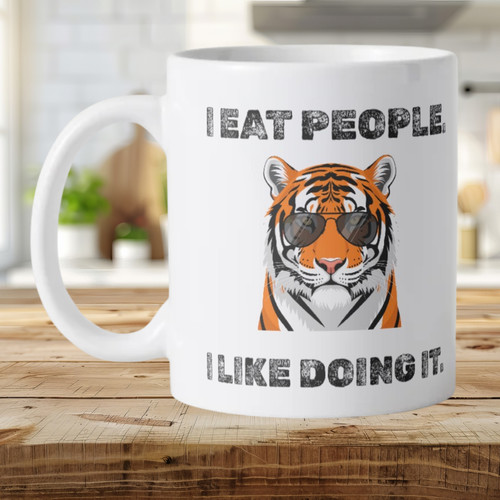 Funny tiger mug eat - mug, i