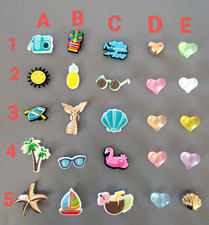 Travel style shoe charms -