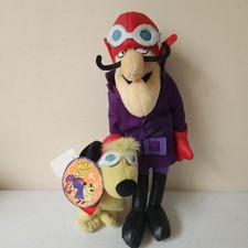 Wacky Races Dick Dastardly & Muttley Hanna-Barbera 1999 Play-By-Play 12” 6” WORN