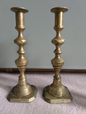 10 Inches Large Brass Candlesticks Antique Vintage Candle Holder