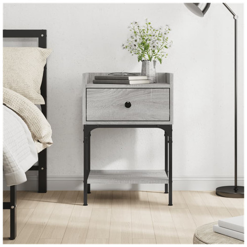 Bedside table grey sonoma - table,