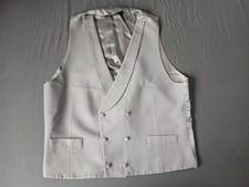 Neal & Palmer Double Breasted Morning Waistcoat Jermyn St Piccadilly Grey L XL