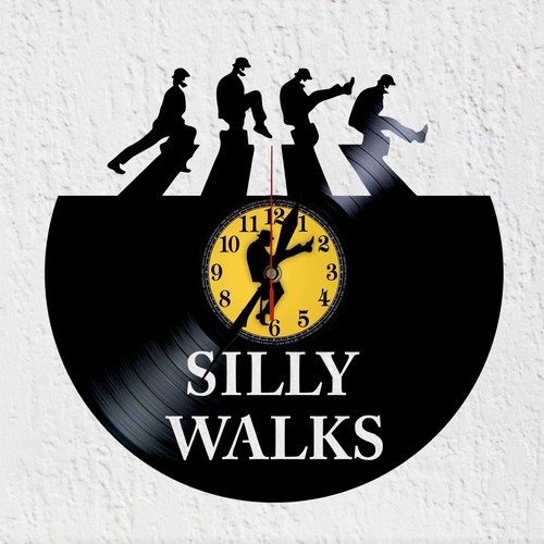 Vinywoody wall clock vinyl - clock,