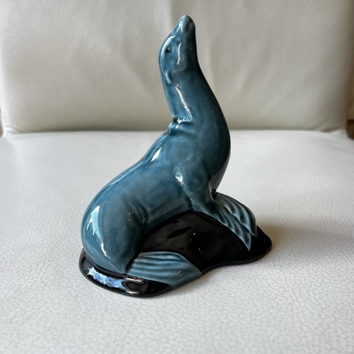 Poole pottery blue - seal, pup