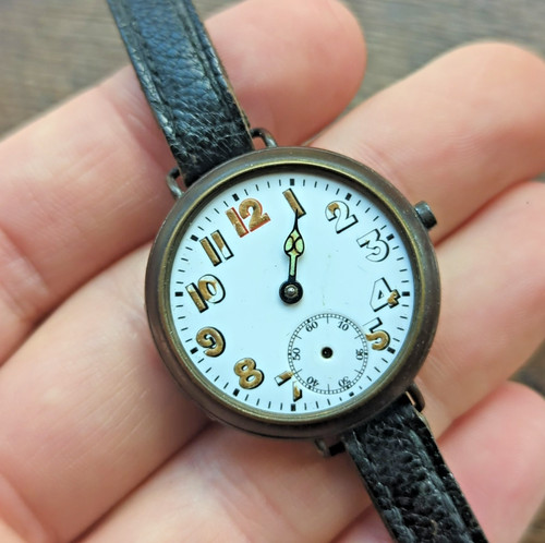 Wwi gun metal trench watch - wwi,