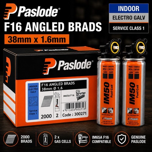 Paslode f16 angled brads - paslode, 38mm
