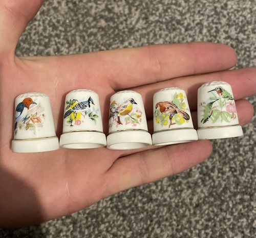 Vintage bird thimbles - bird,