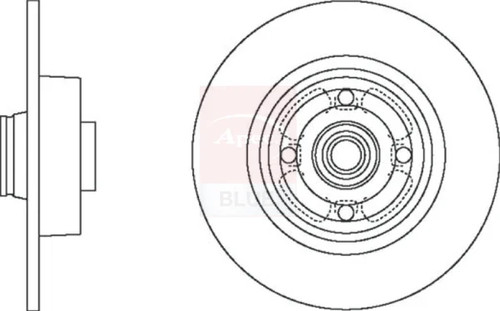 Brake discs pair solid - pair, fits