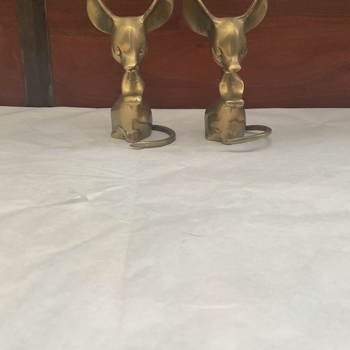 Pair brass mouse - of,