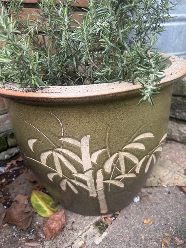 Glazed terracotta planter - glazed,