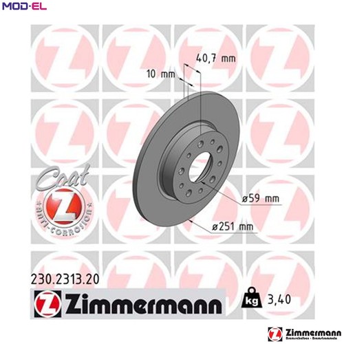 Brake disc 230 - disc, 230.2313.20