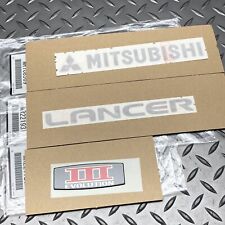 Mitsubishi Lancer / EVO 3 CE9A / Genuine Rear Trunk Boot / Decal Emblem Set x3