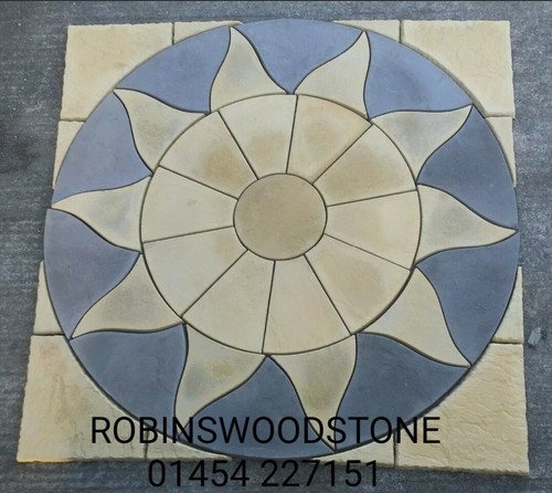 Concrete aztec patio - aztec, paving