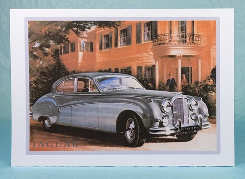 Jaguar mk9 greeting card - jaguar,
