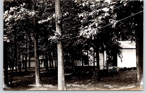 Postcard rppc lakeside cabins - postcard,