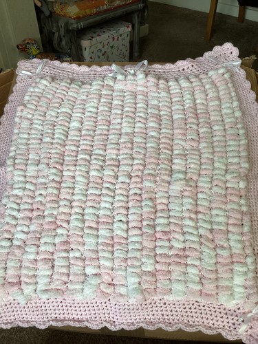 Hand knitted baby pram - baby,