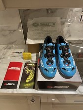 Sidi Shot Carbon Road Cycling Shoes Blue Limited Edition Size 43 1/2 43.5 UK 8 9