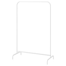IKEA MULIG White Clothes Rack 99x152cm Space Saving Foldable Wardrobe Organizer
