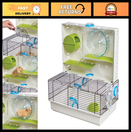 Spacious hamster cage with - cage,