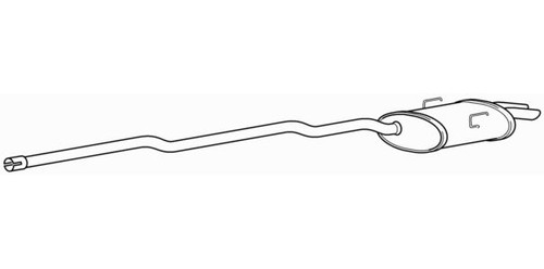 Rear exhaust silencer back box - silencer,