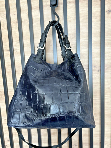 Vintage shiny real leather - real,