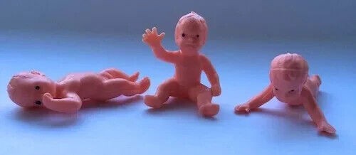 Plastic babies set three - plastic, of