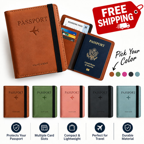 Rfid passport holder travel - passport,