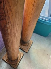 Vtg Lot Of 2 Matching Oak Wood