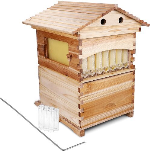 Wooden beehive auto shed - beehive,