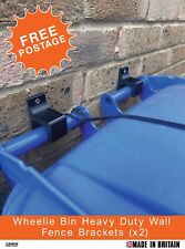 Wheelie Bin Brackets mount For Wall Fence Garden Shed heavy duty x2 3D Printed