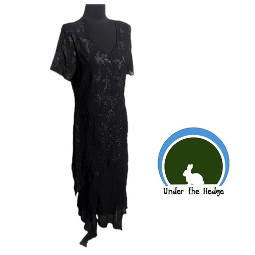 Vtg black asymmetrical maxi - vtg,